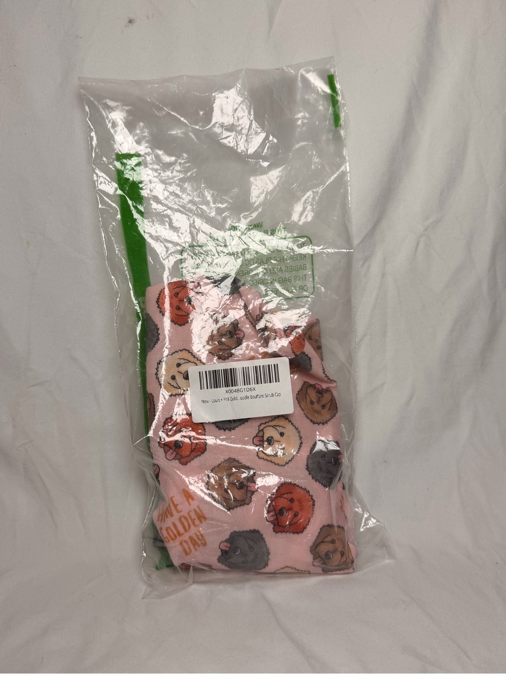 Pink Poodle Scrub Cap